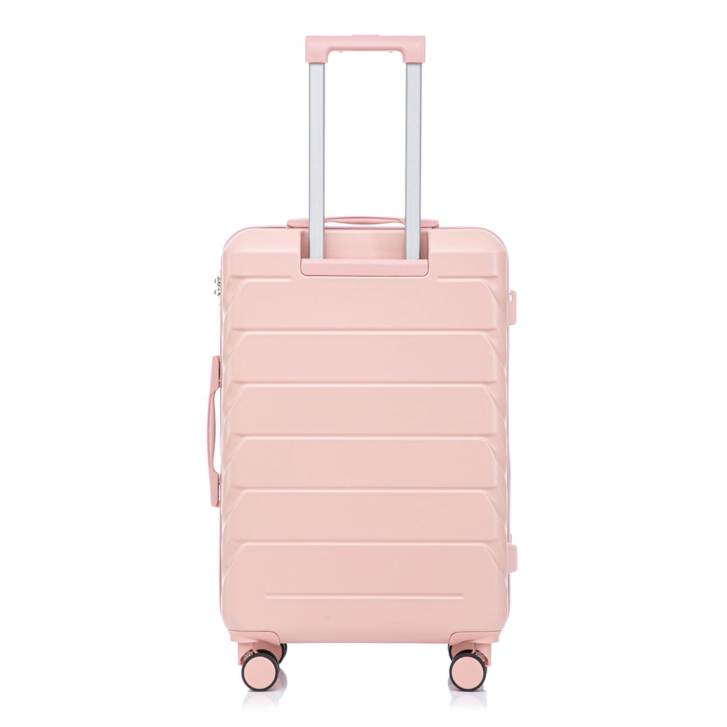 Hard Shell Luggage With Scratch Resistant Surface, 4 Wheels, Combination Lock & Side Hooks
