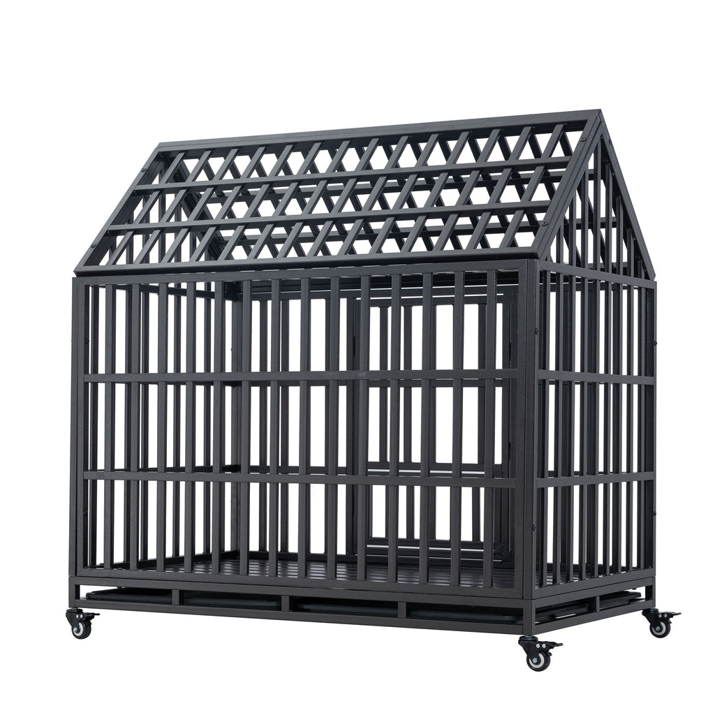 Heavy Duty Dog Crate Lockable Wheels