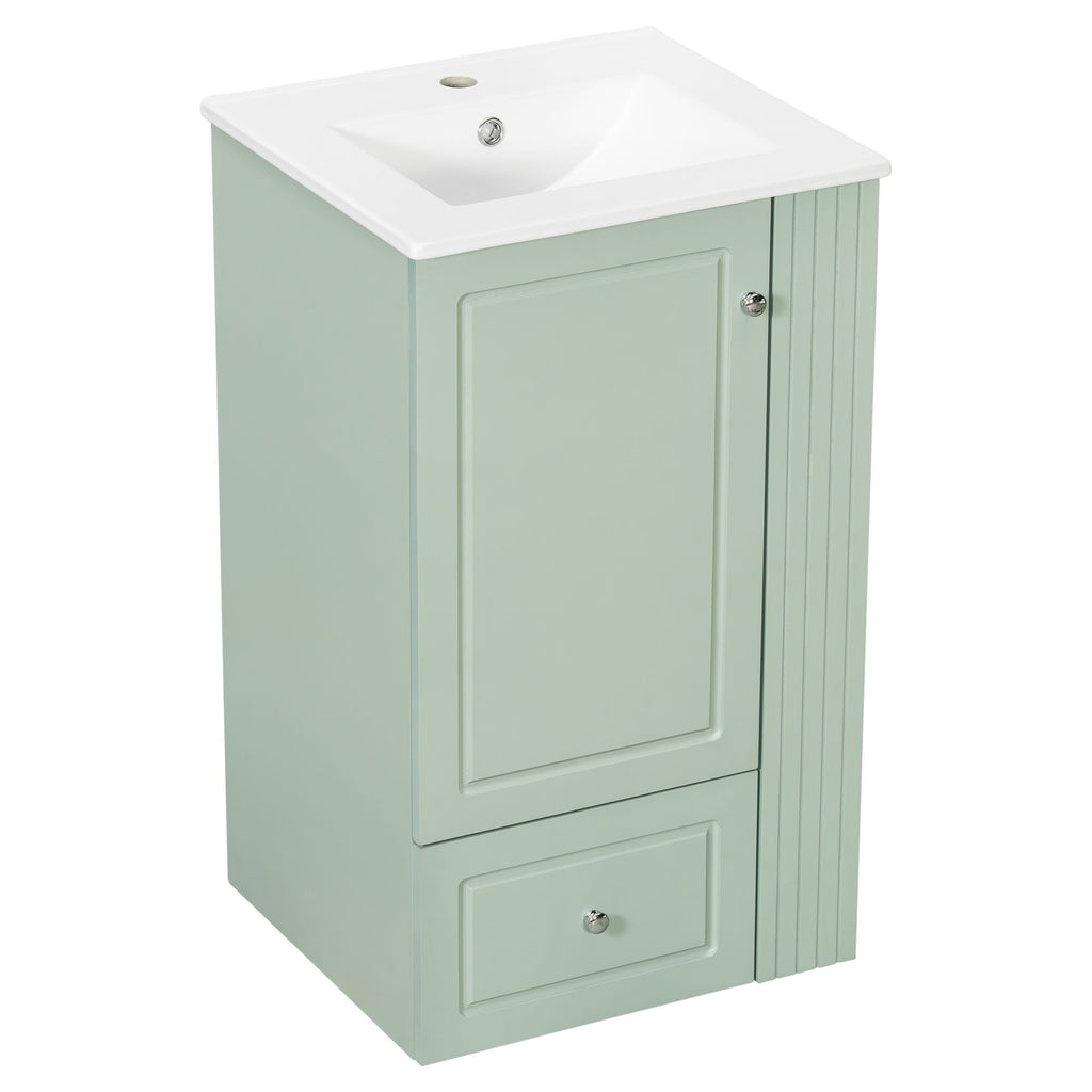 Modern Freestanding Bathroom Vanity With Sink, Soft-Close Drawer, Towel Bar