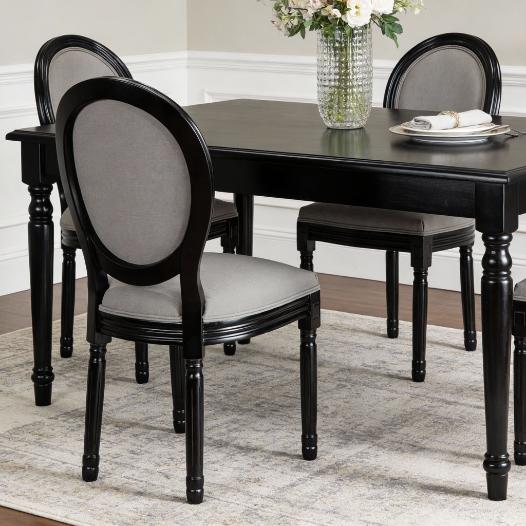 Upholstered & Round Back Dining Chairs (Set of 2)