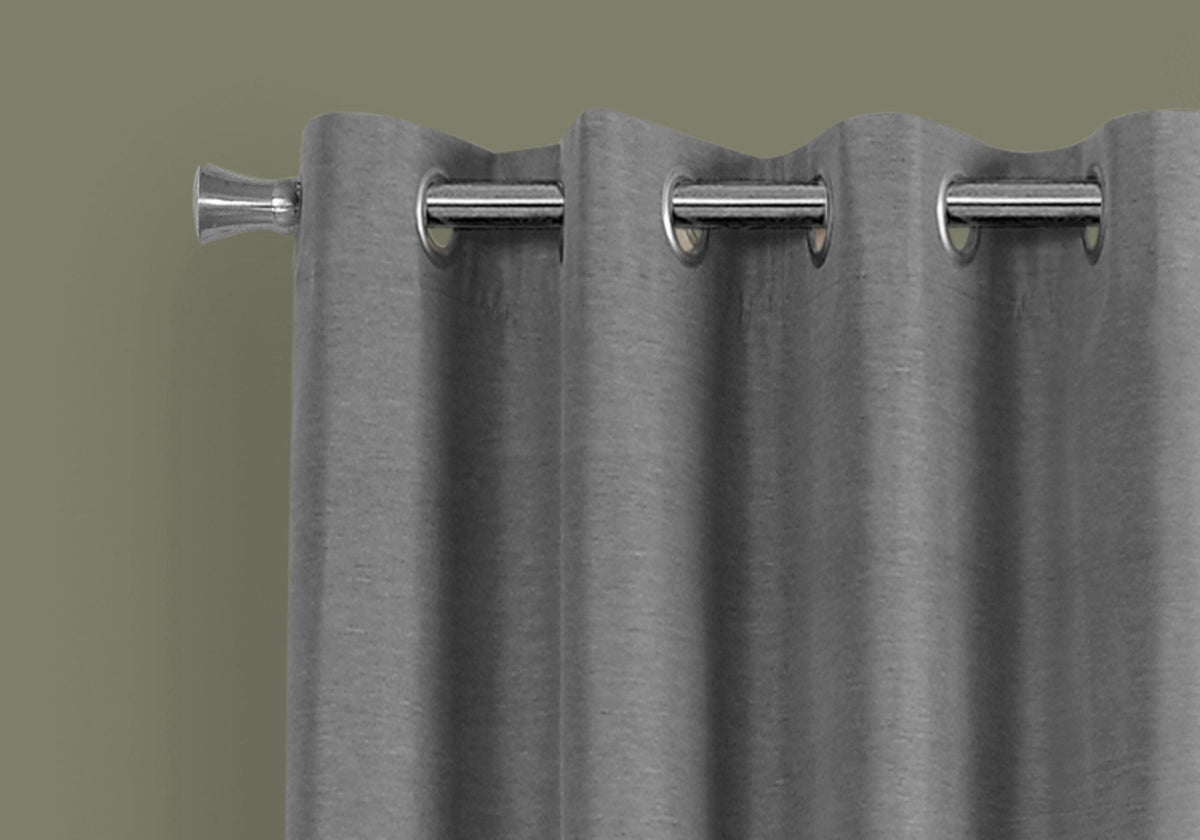 2 Pieces Set, Curtain Panel, Room Darkening, Grommet, Contemporary & Modern