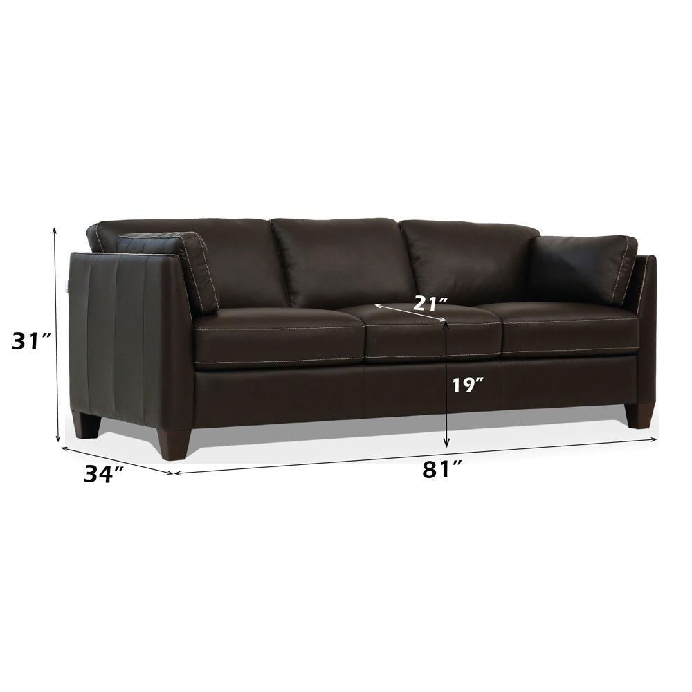 Matias - Sofa - Chocolate Leather
