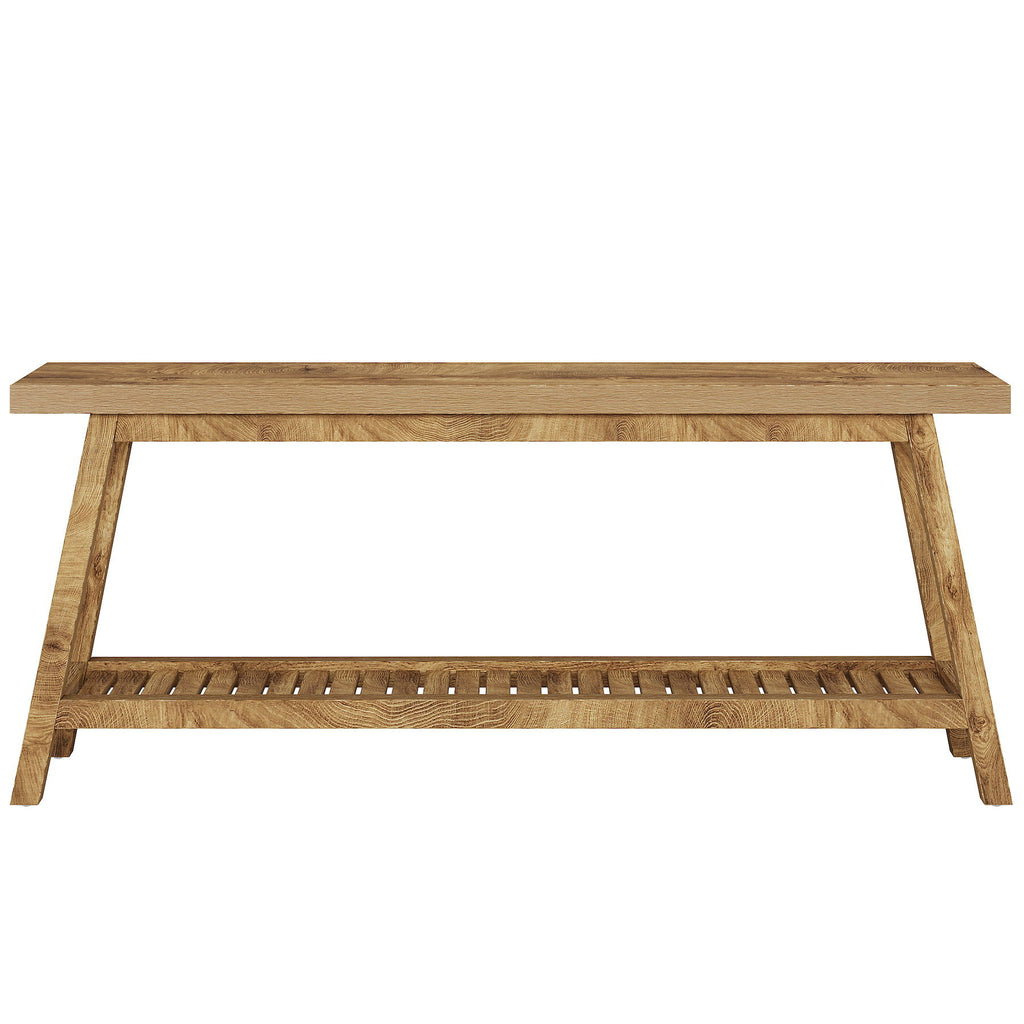 Extra Long Console Table With 2 Tier Open Storage