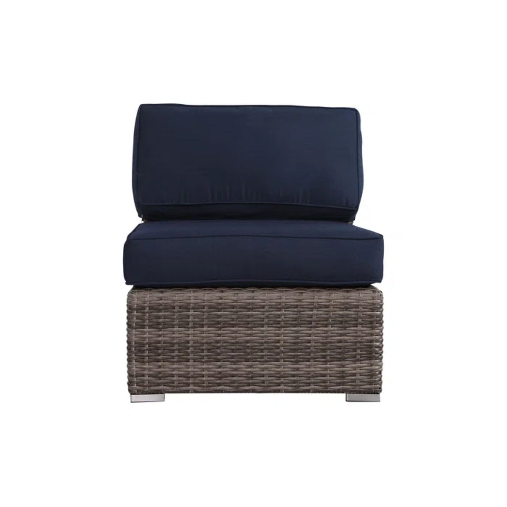 Rattan 4 Person Outdoor Seating Group With Cushions - Gray Mix