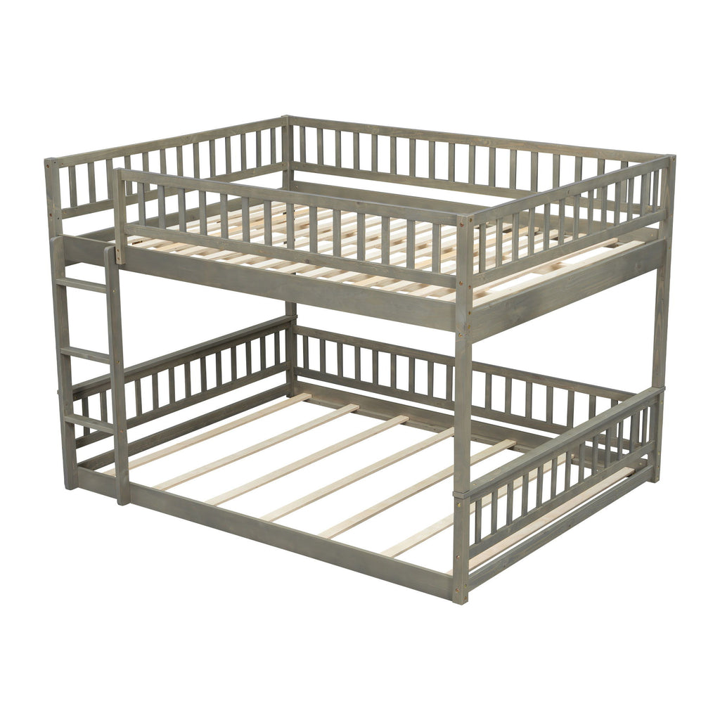 Bunk Bed With Ladder And Guardrails