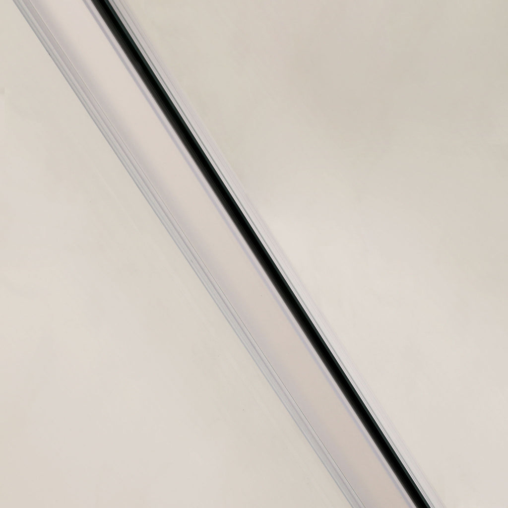 Shower Door Single Sliding Bypass Enclosure - Brushed Silver