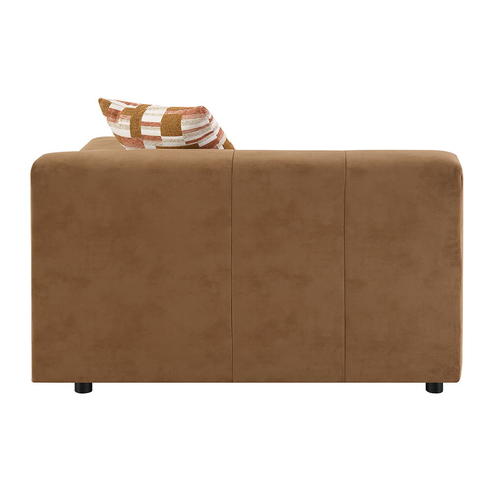 Zoey - Modular - RF Arm Chair With Pillow - Chocolate Suede