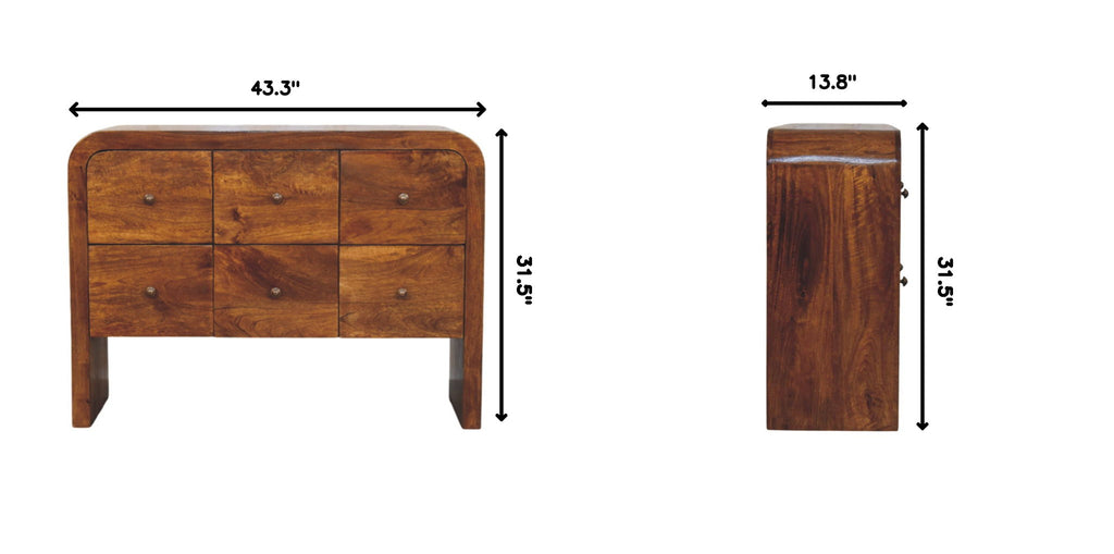 Darcy - 3 Over 3 Drawer Chest - Brown