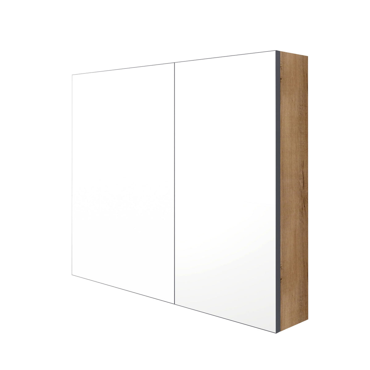 33.56" Wall Mounted Bathroom Cabinet With Adjustable Shelves - Imitative Oak