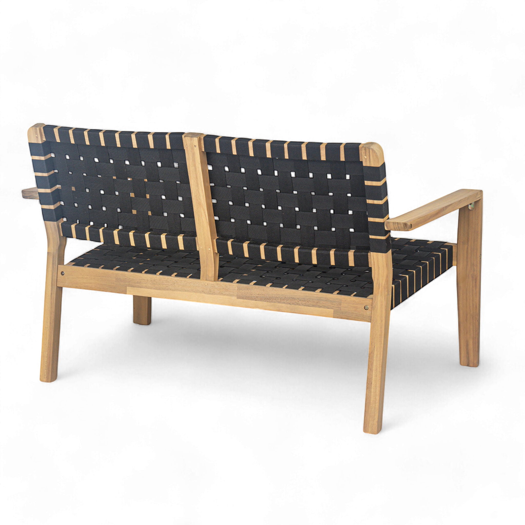 Woven Rope Outdoor Deep Seating Porch Loveseat For Garden
