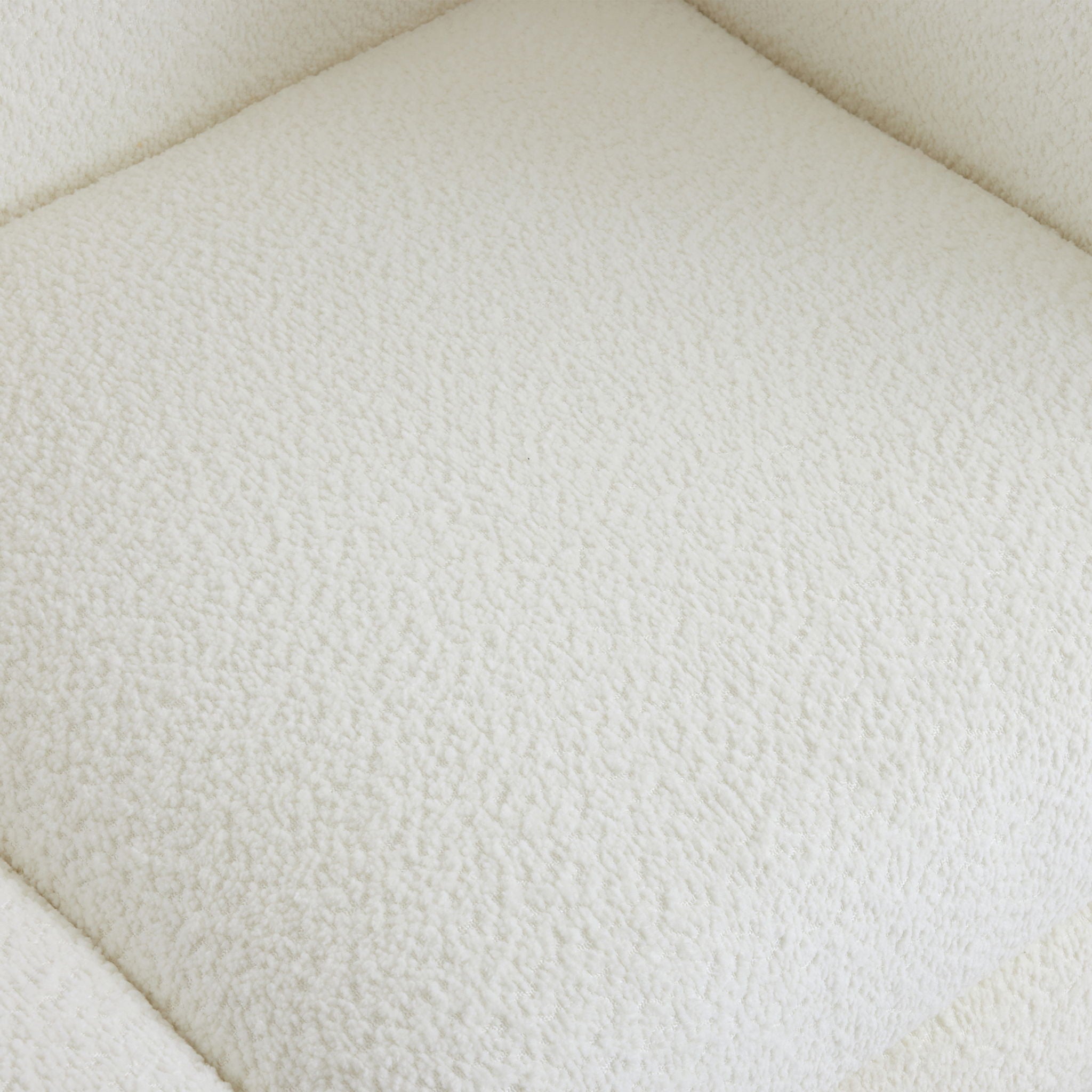 Contemporary Boucle Sherpa Sofa With Birch Wood Legs