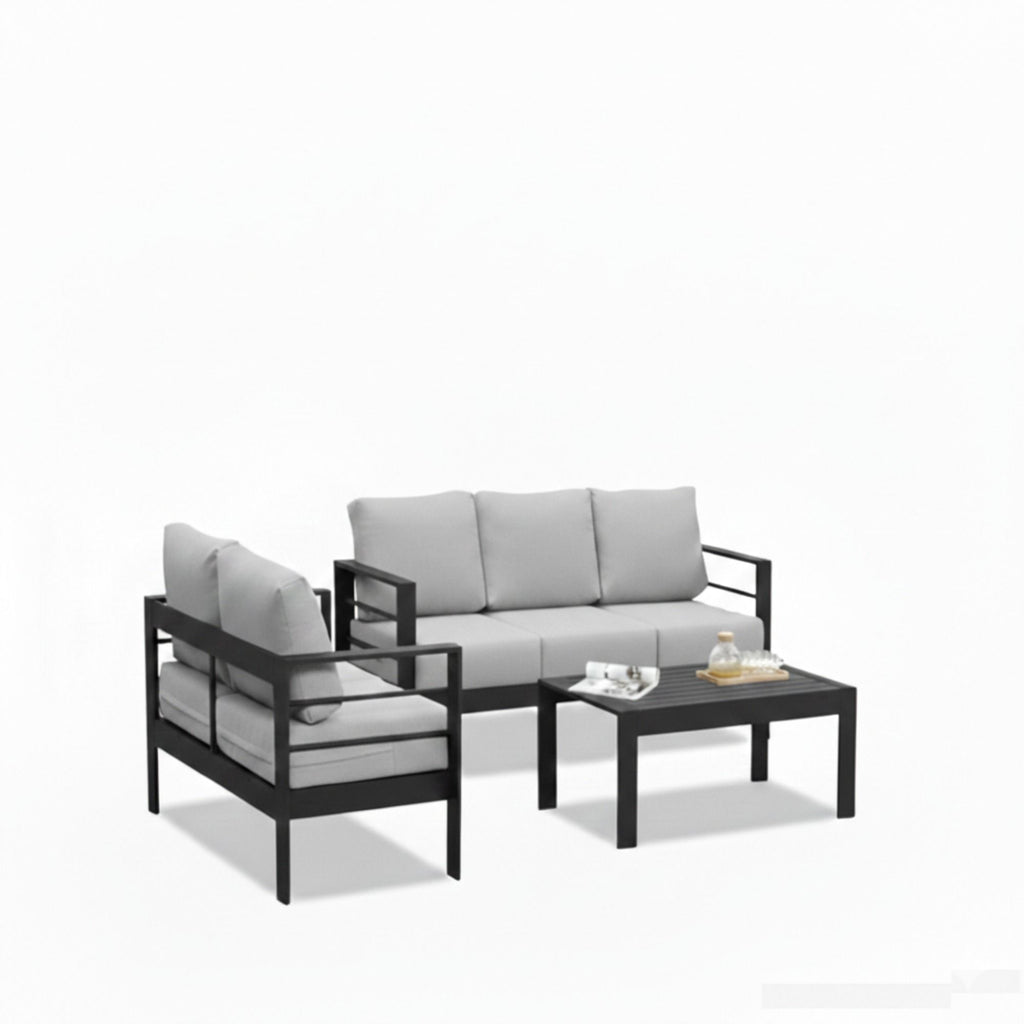 Outdoor Patio Set, All-Weather With Thick Cushions
