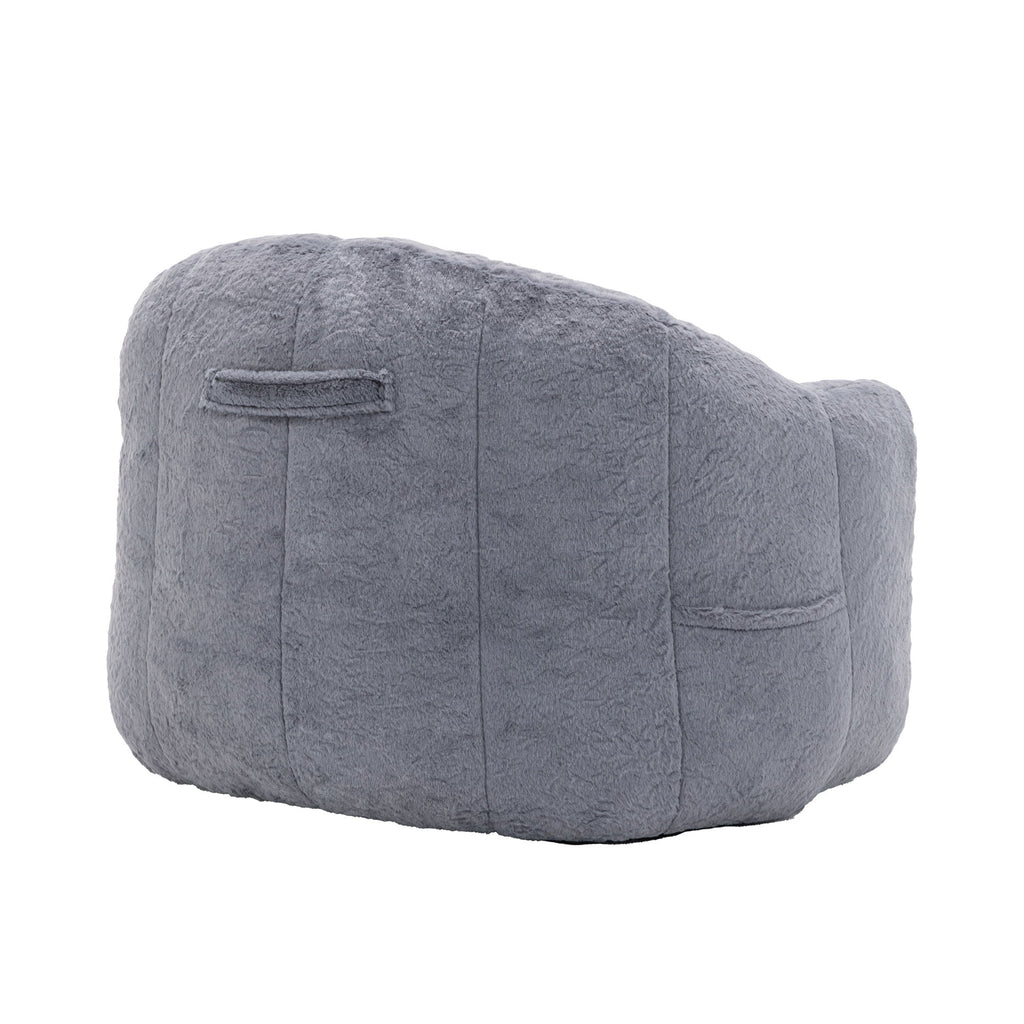 Beanbag Chair, Beanbag Sofa Chair With Armrests Stuffed High Density Foam