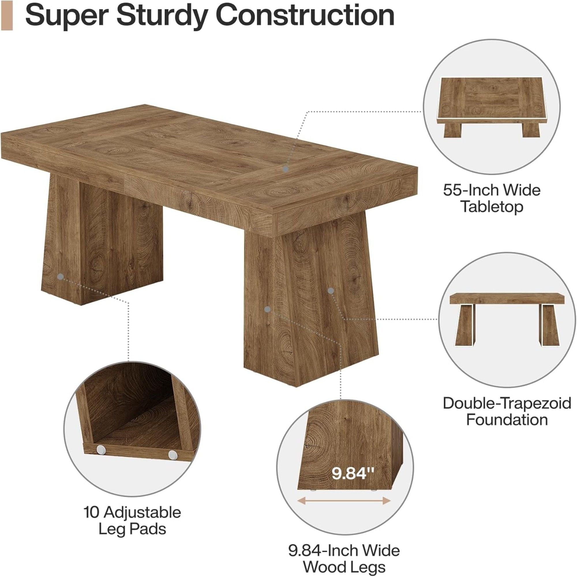 Executive Desk, Workstation With Double Trapezoid Base