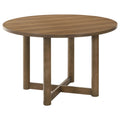 Graham - Round Dining Table With X Cross Base - Walnut