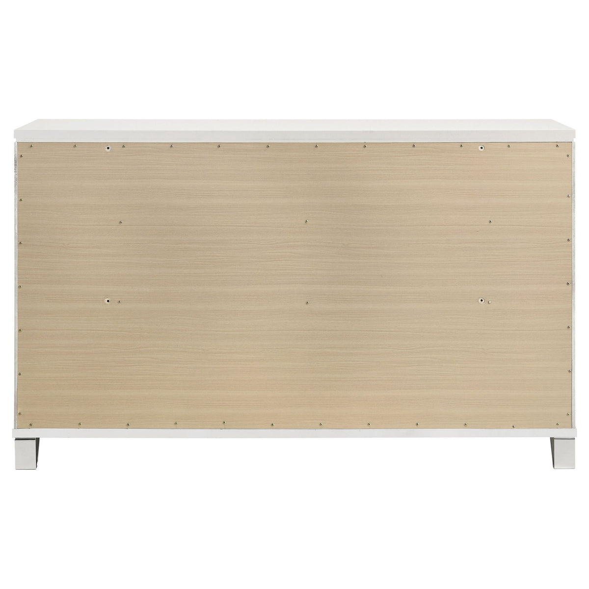 9 Drawer Dresser Cabinet With Picture Framed Fronts - White