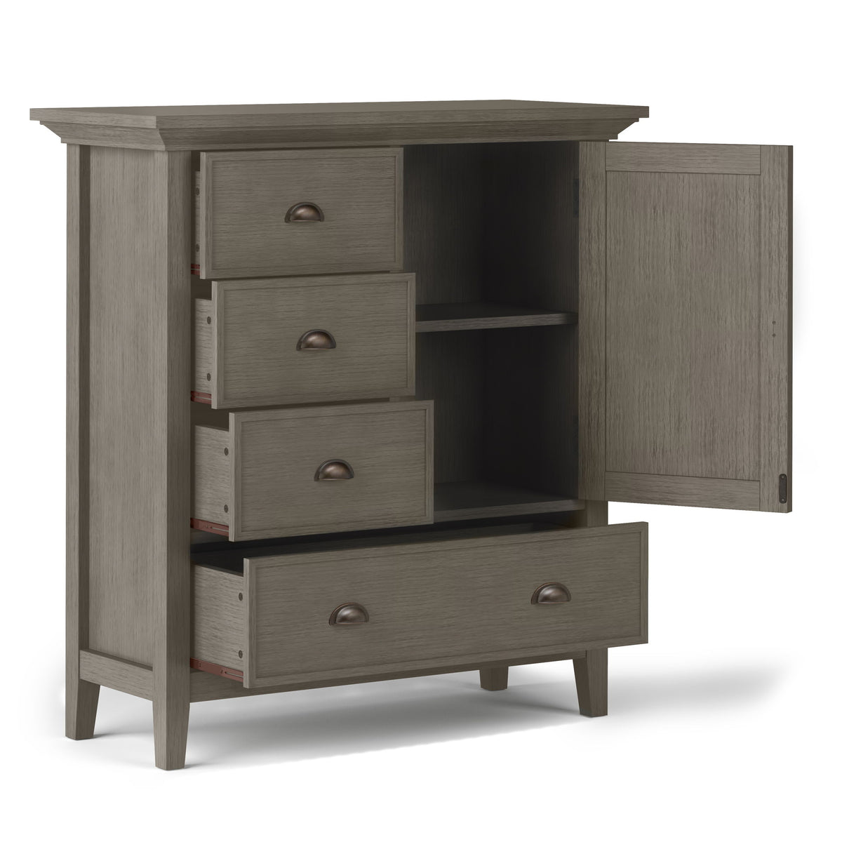 Redmond - Medium Storage Cabinet - Dark Brown
