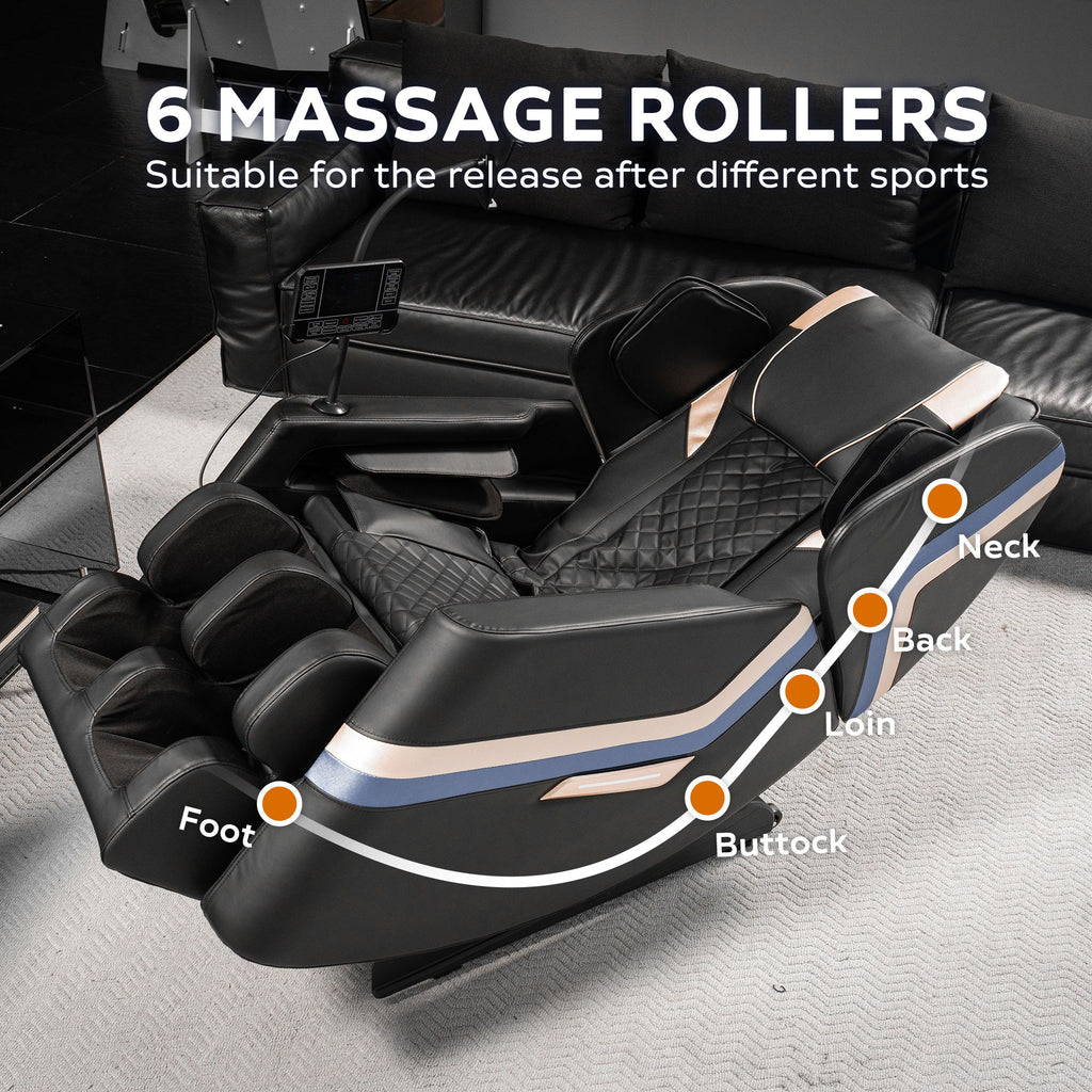 Massage Chair Recliner & Zero Gravity & Full Body Air Pressure - Black
