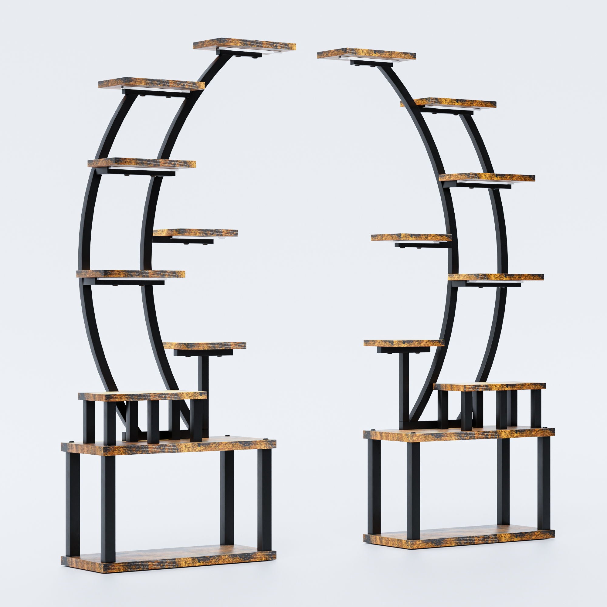 9 Tiered Indoor Plant Stand With 5 Adjustable Grow Lights