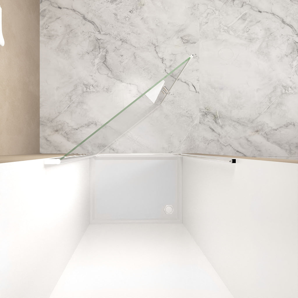 Shower Door With Glass And Explosion Proof Safety Film