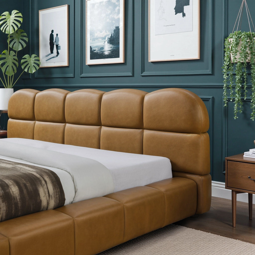 Roswell - Queen Size Platform Bed - Tan