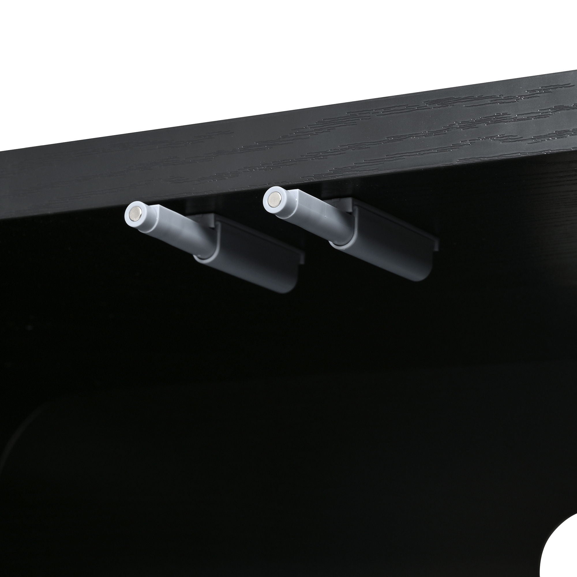 Curved Edge TV Stand With Large Cabinets