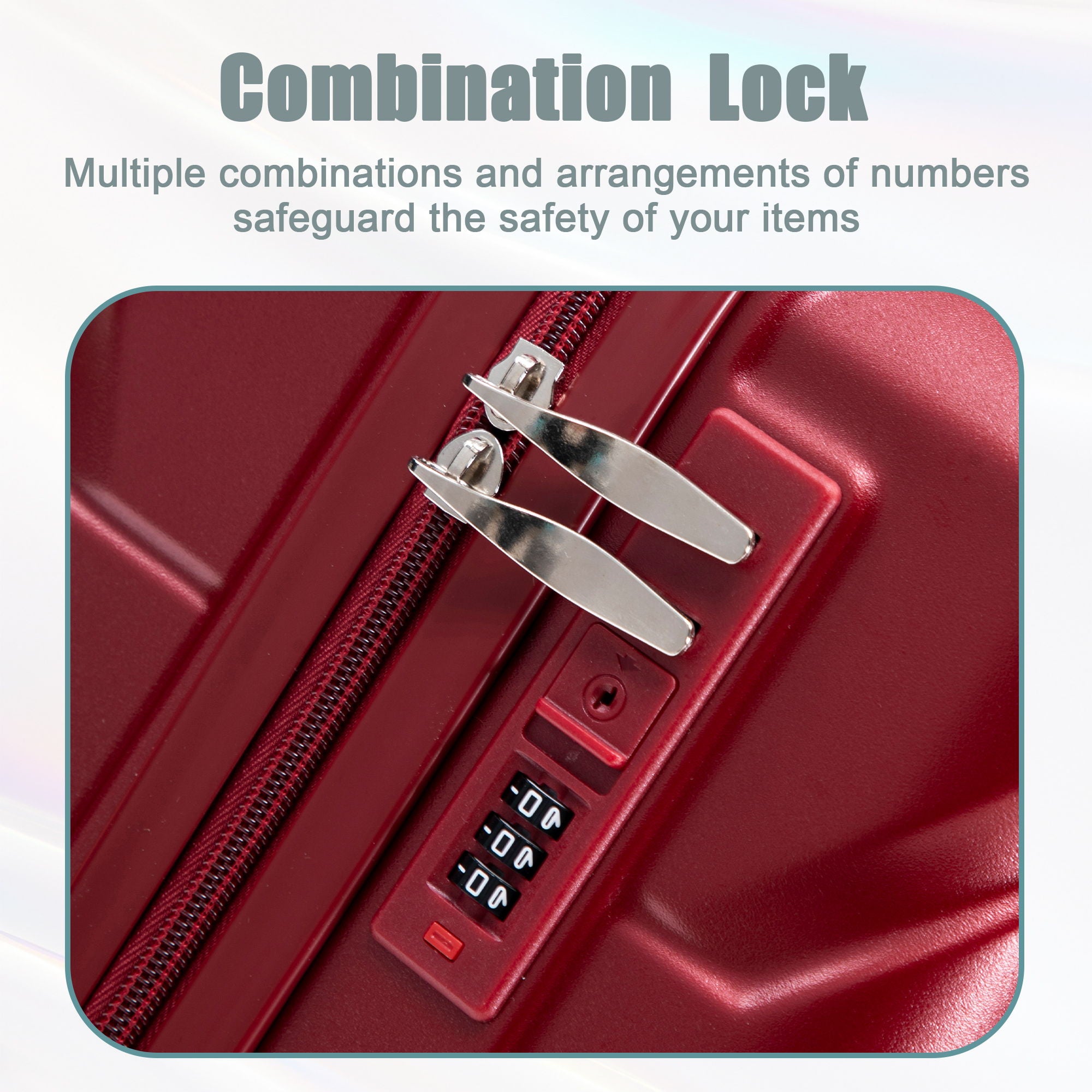 Spinner Luggage Set With Combination Lock