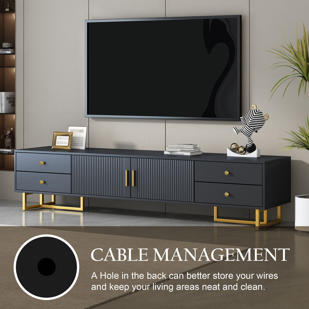 TV Stand With Storage For Living Room