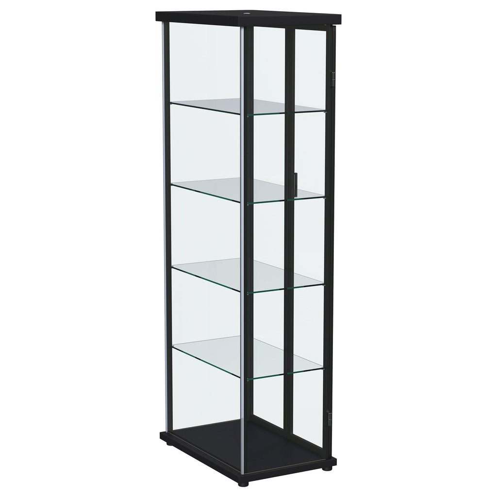 Nevra - 4 Shelf Display LED Curio Cabinet