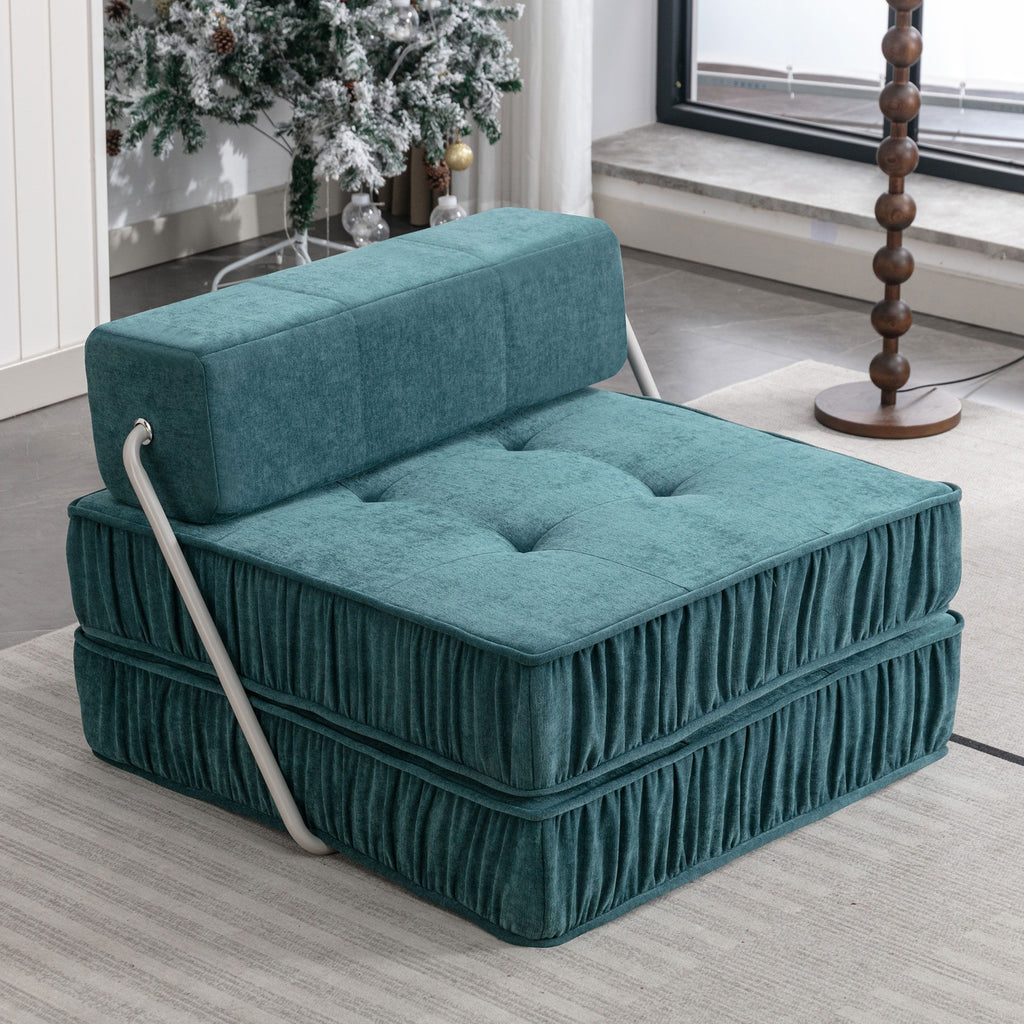 Folding Sofa With Removable Back Cushion, Convertible Futon Sleeper Chair