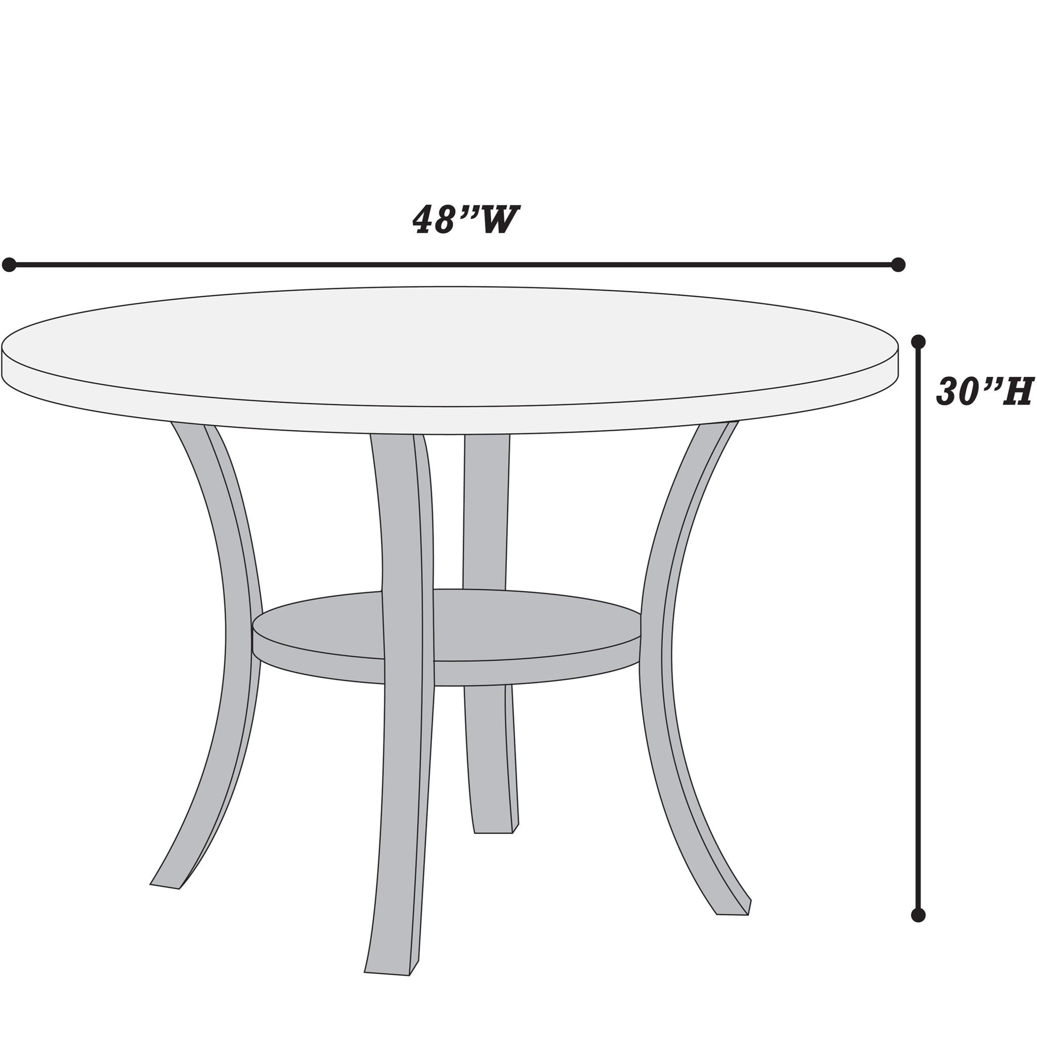 Elegant 5 Piece Dining Set Dark Chairs Top Table With Lower Shelf Kitchen Dining Room