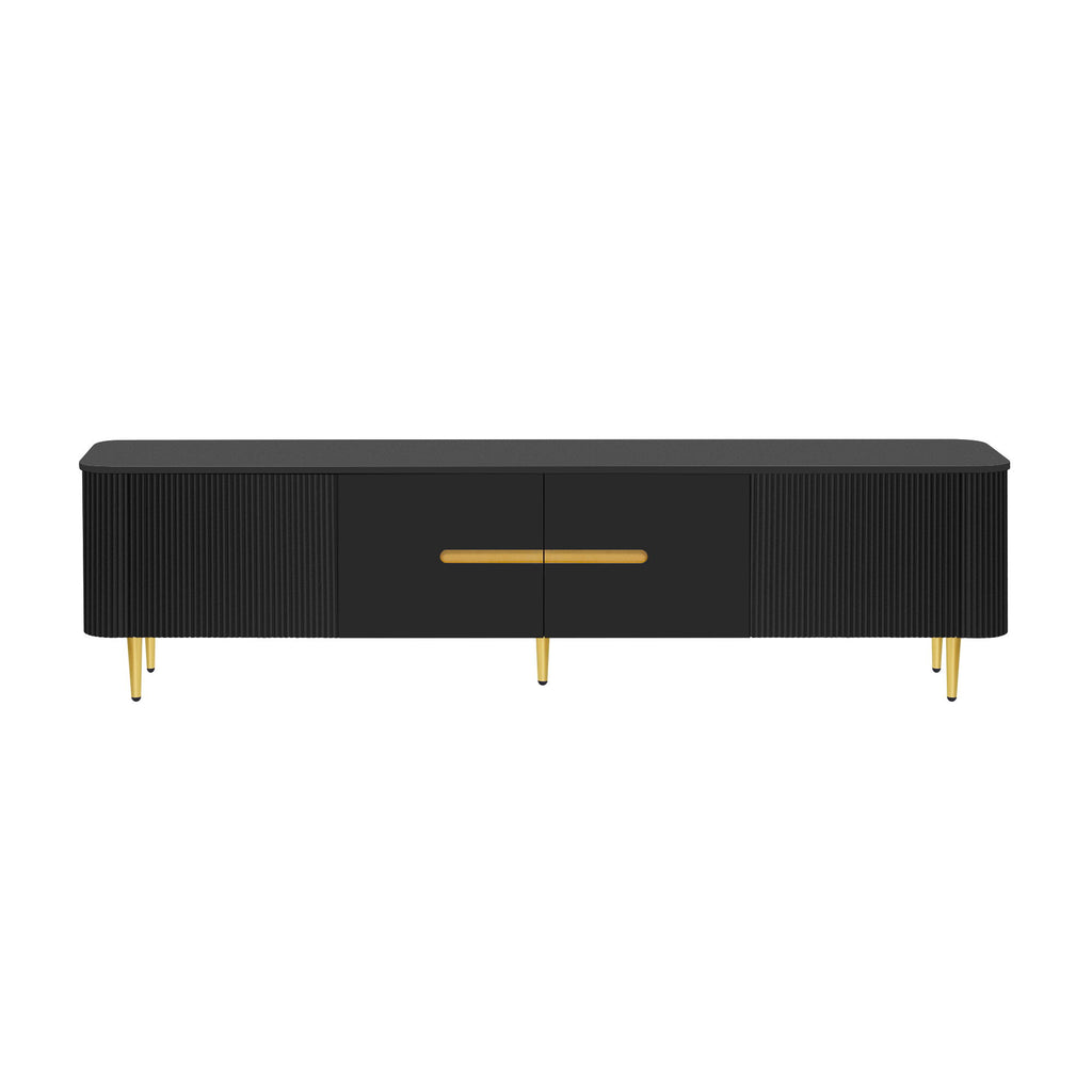 Minimalist TV Stand For TVs Up To 85", Modern Entertainment Center Media Console With 4 Spacious Cabinets For Living Room