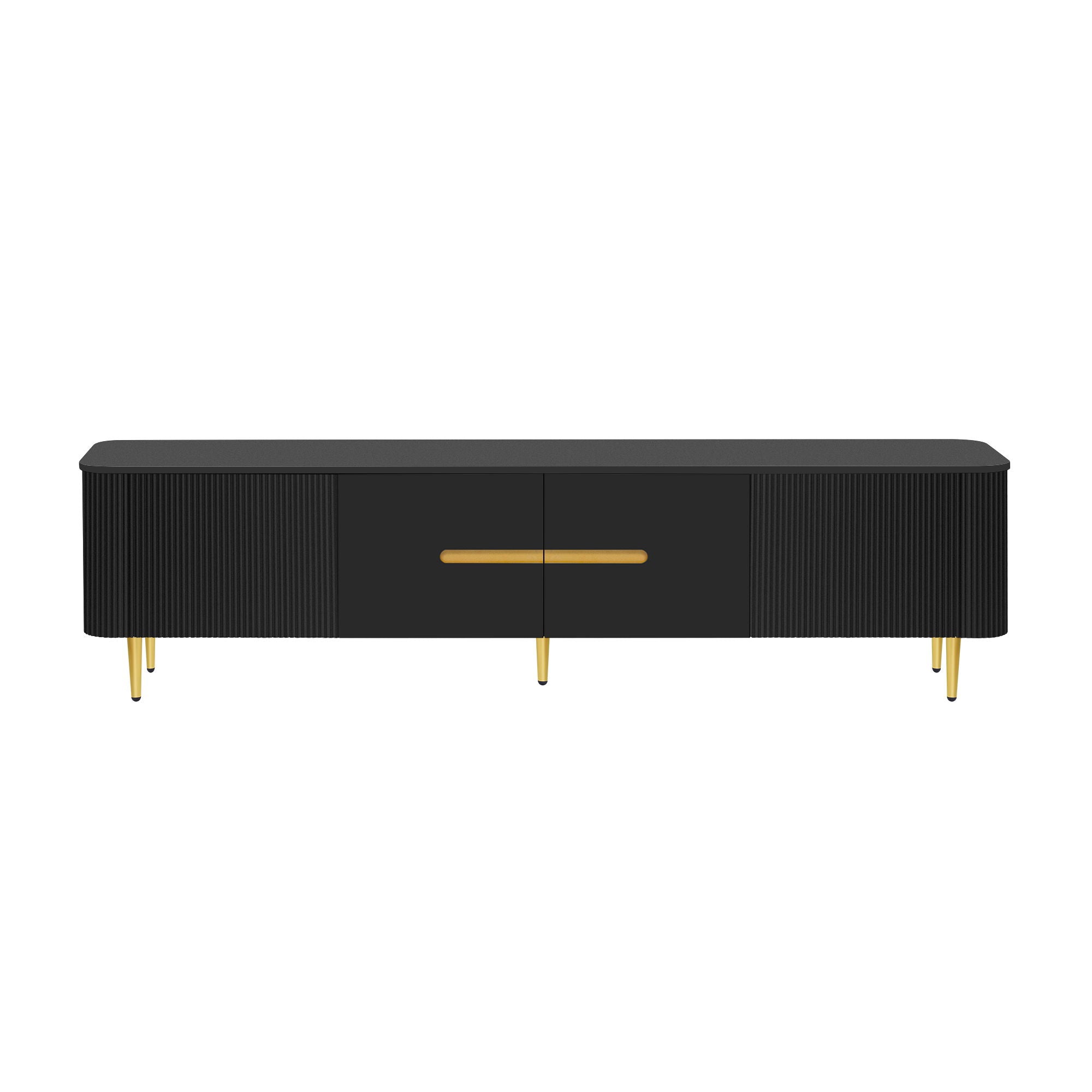 TV Stand For TVs, Media Console With 4 Spacious Cabinets For Living Room