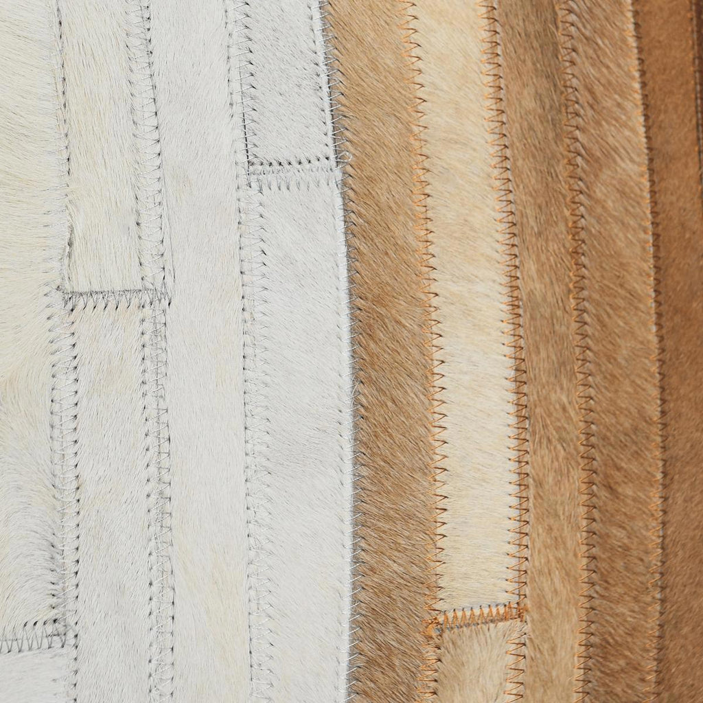 Meru - 20" x 20" Hide Pillow - Tan Multi