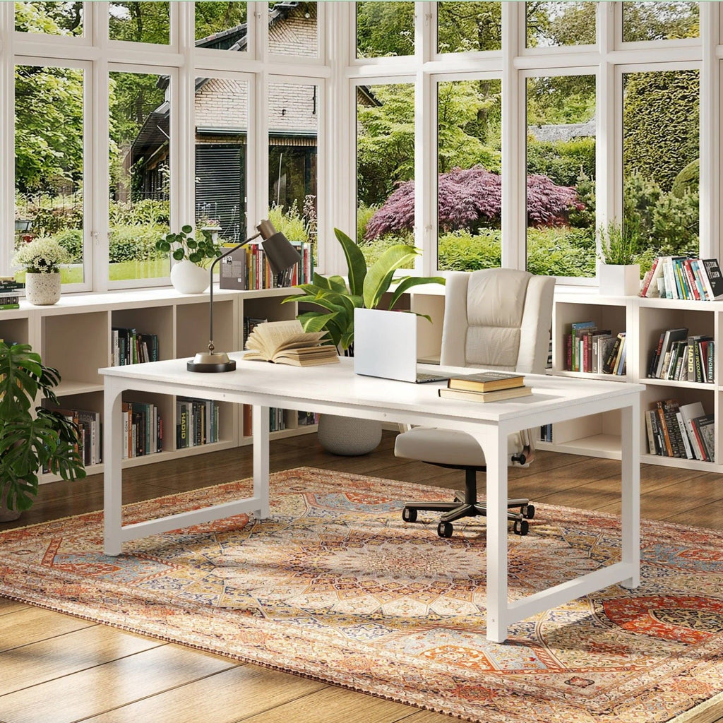 Executive Office Desk, Large Modern Computer Workstation