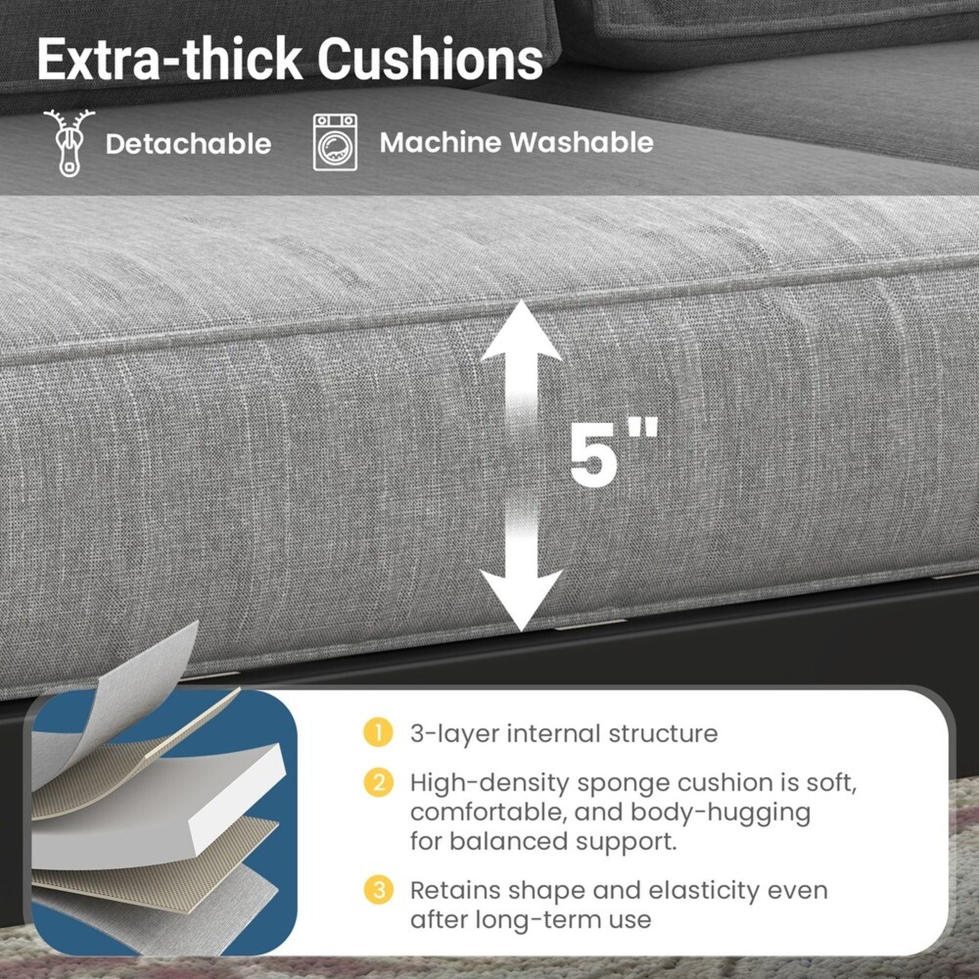 Outdoor Patio Set, All-Weather With Thick Cushions
