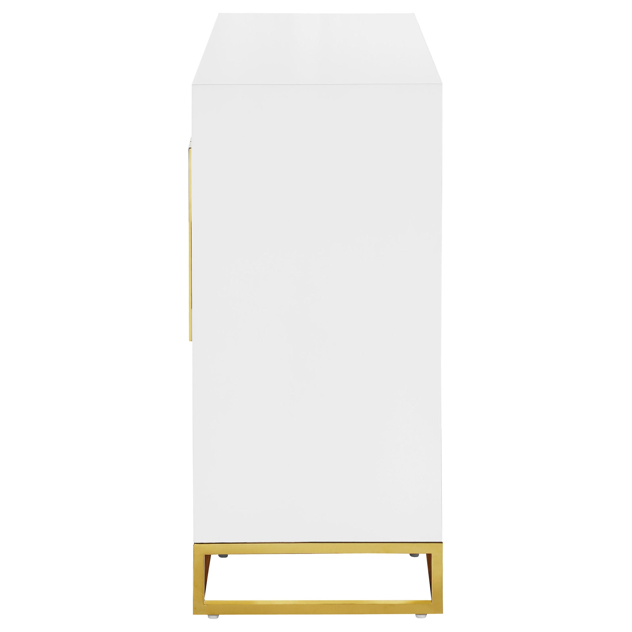 Synchrony - 2 Door Accent Cabinet With Art Deco Trim - White