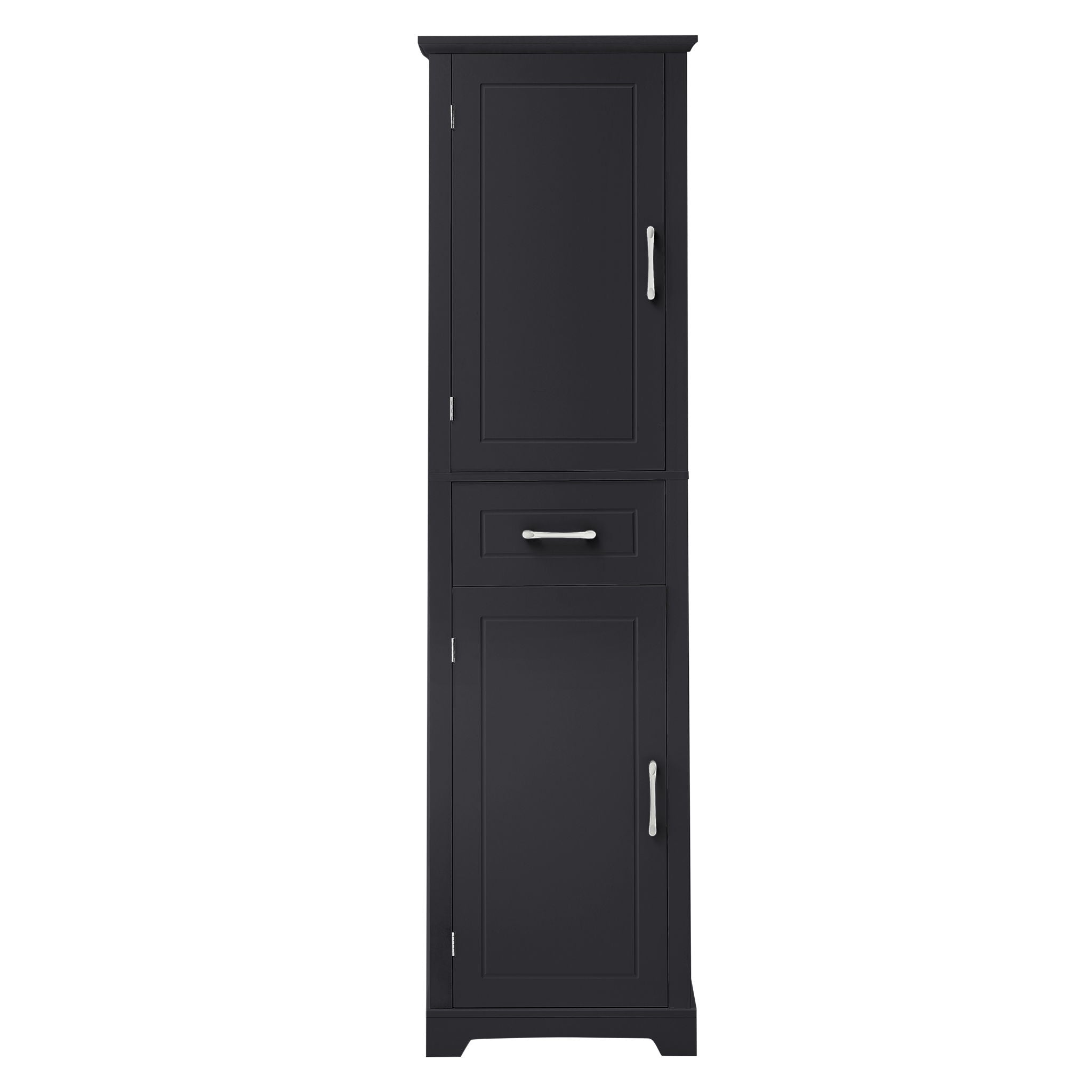 Tall Freestanding Bathroom Storage Cabinet With 2 Doors And Adjustable Shelves