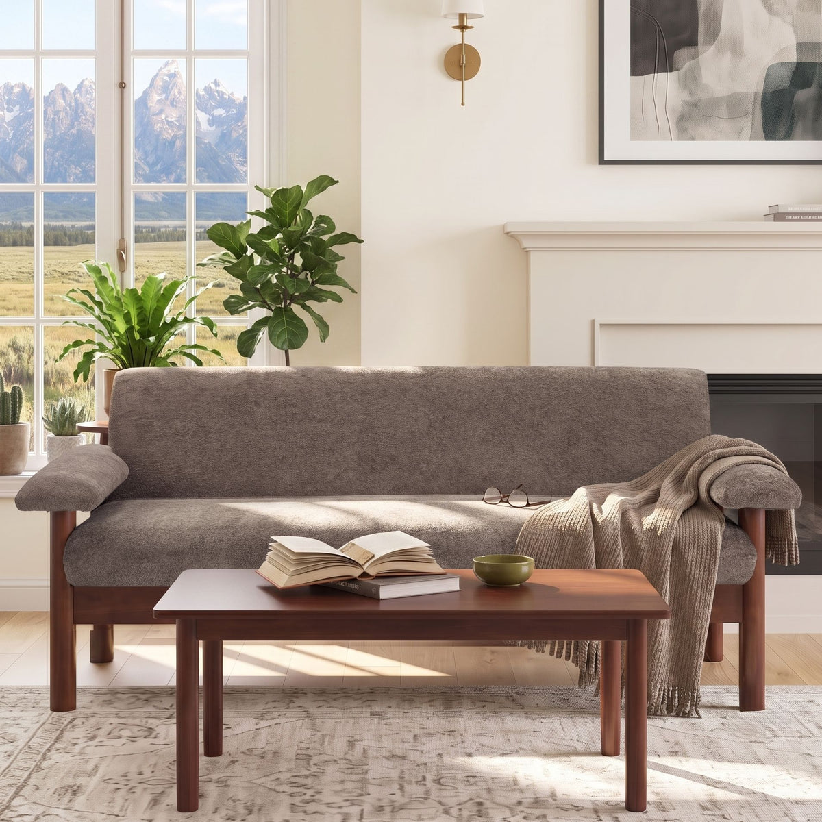 Modern Sofa Couch With Pillow Top Arms