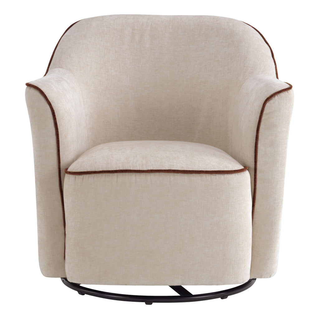 360° Swivel Accent Chair With Flared Arms