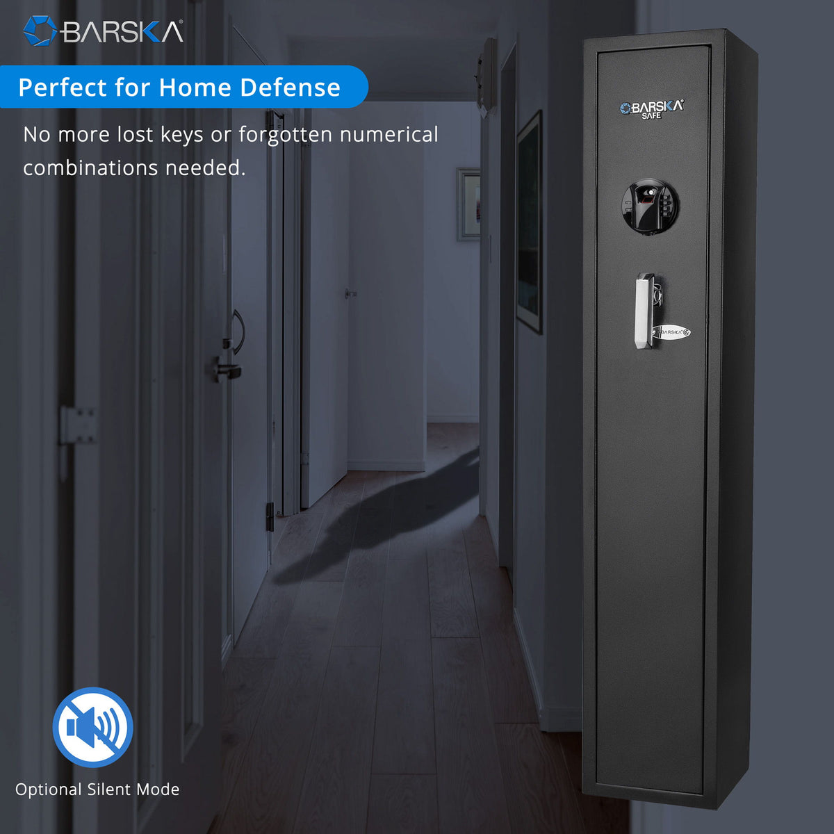1.83 Cu Ft Biometric Keypad Rifle Safe - Black