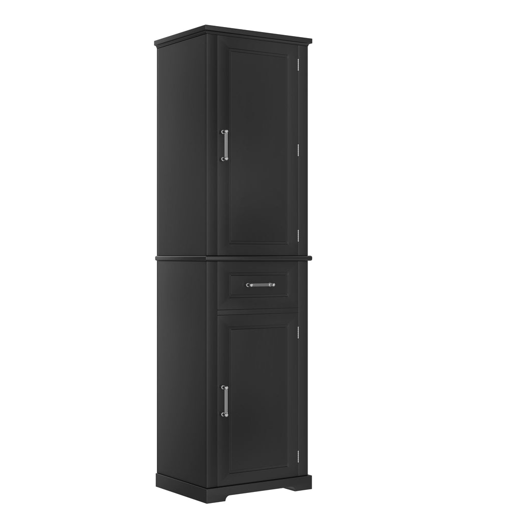 Tall Freestanding Bathroom Storage Cabinet With Adjustable Shelf, 2 Door Design
