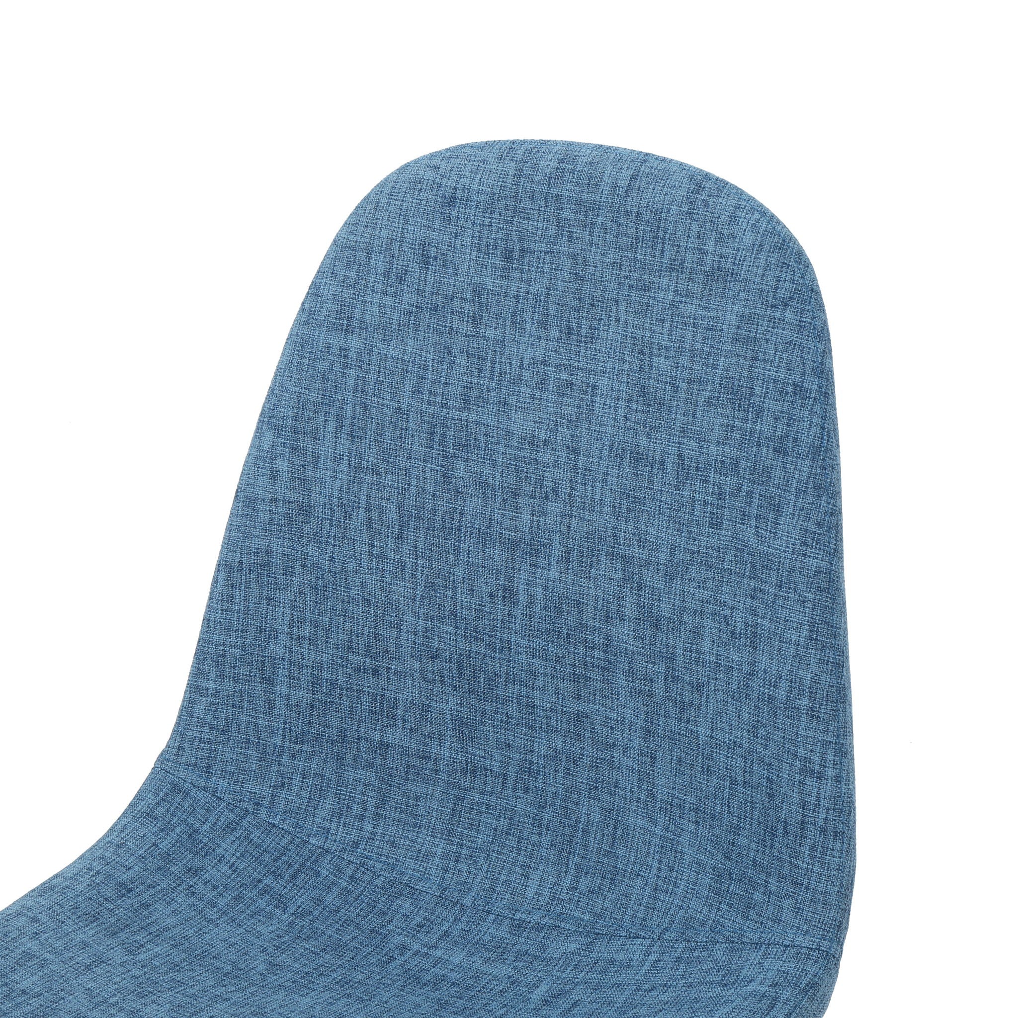 Modern Minimalist Fabric Dining Chair With Iron Legs