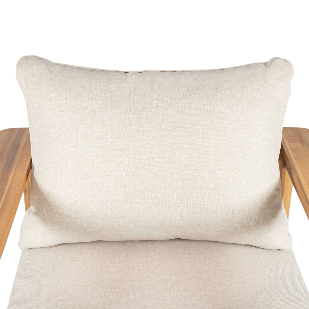 Terassi - Outdoor Lounge Chair (Set of 2) With Cushions - Beige / Light Teak