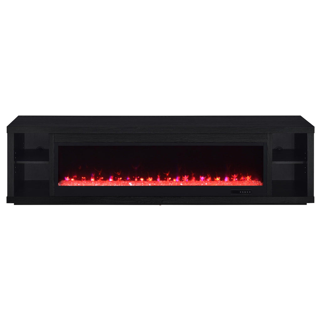 Joselyn - Fireplace TV Stand With Flame Visualizer - Black