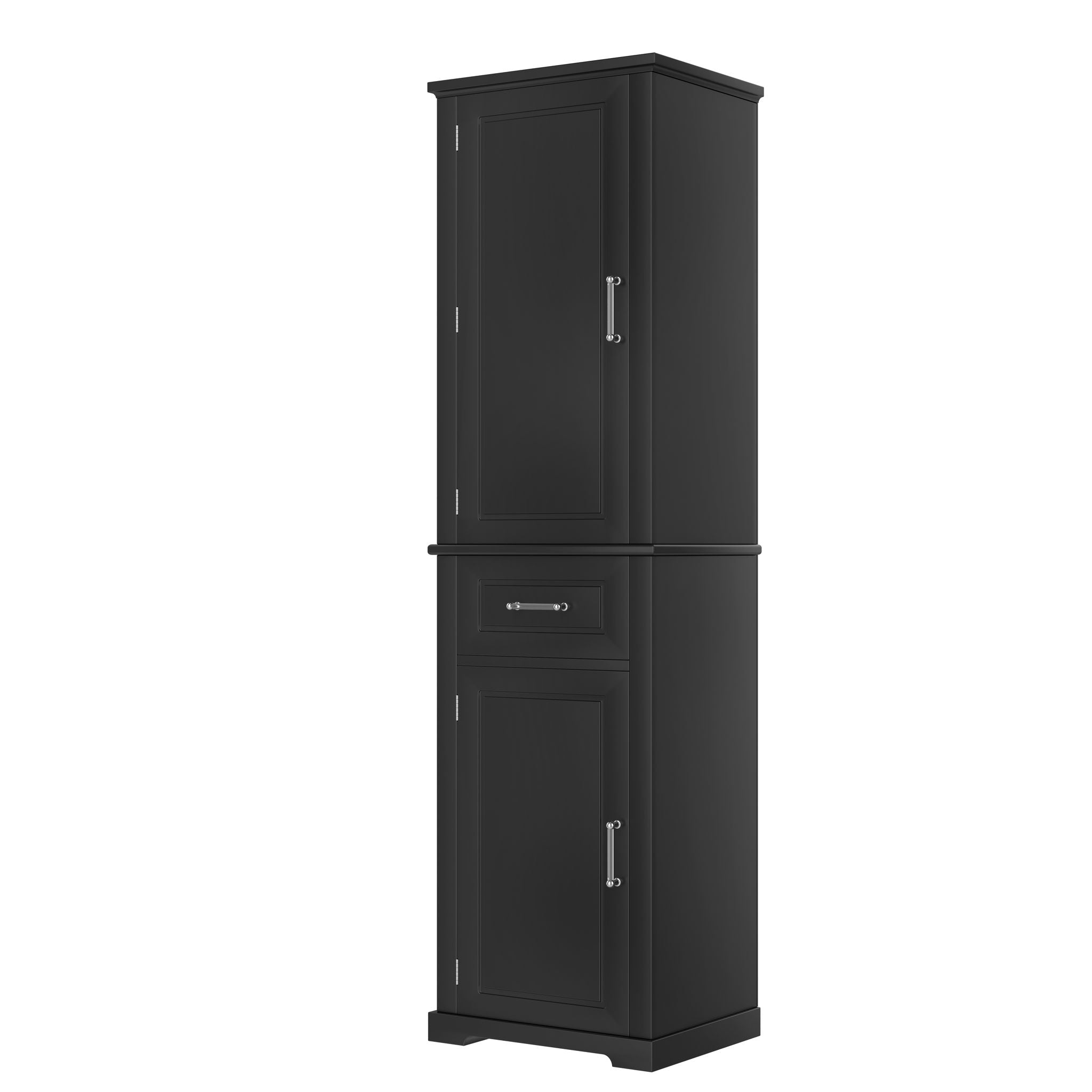 Tall Freestanding Bathroom Storage Cabinet With Adjustable Shelf, 2 Door Design