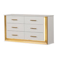 Obsession - 6 Drawer LED Dresser - White