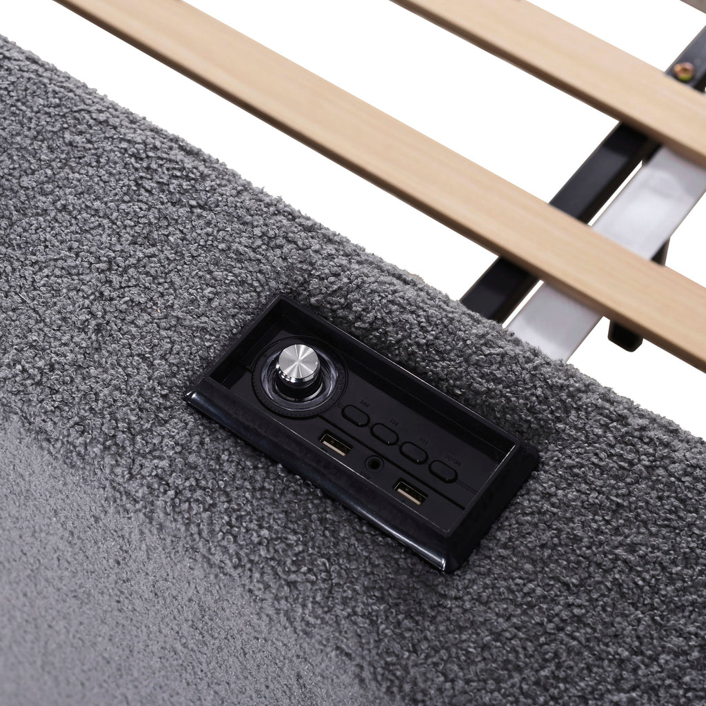 Upholstered Daybed With Storage Armrests, Trundle And Latest Integrated tooth Audio System