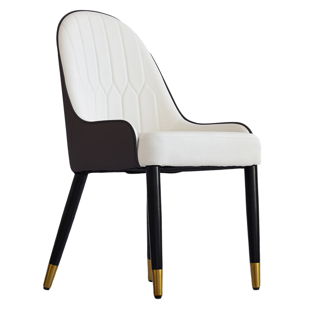 Modern Sponge-Filled Dining Chair, Solid Wood Metal Legs, Suitable For Restaurants, Living Rooms And Rooms (Set of 2)