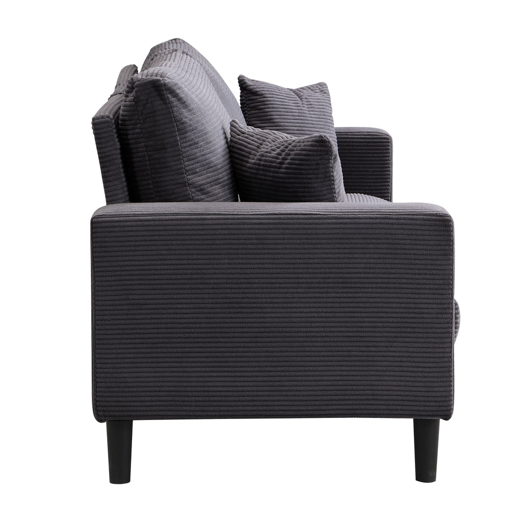Modern Upholstered 3 Seat Sofa, High Resilience